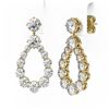 Image 3 : 2.62 ctw Diamond Designer Earrings 18K Yellow Gold