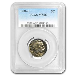 1936-S Buffalo Nickel MS-66 PCGS