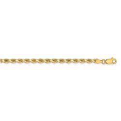 14k Yellow Gold 3.25 mm Diamond Cut Rope Chain - 36 in.