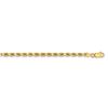 Image 2 : 14k Yellow Gold 3.25 mm Diamond Cut Rope Chain - 36 in.