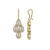 Image 2 : 3.07 ctw Pear Cut Diamond Micro Pave Earrings 18K Yellow Gold
