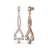 Image 2 : 5.45 ctw Oval Diamond Earrings 18K Rose Gold