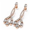 Image 3 : 5.45 ctw Oval Diamond Earrings 18K Rose Gold