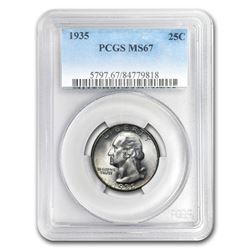 1935 Washington Quarter MS-67 PCGS