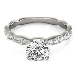 0.93 ctw Certified VS/SI Diamond Solitaire Ring 14k White Gold