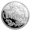 Image 1 : 1/2 oz Silver Magnet Round - Merry Christmas (w/Keepsake Card)