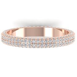1.75 ctw Certified VS/SI Diamond Micro Eternity Ring 14k Rose Gold