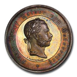 1866 Austria AR Medal Franz Joseph Agricultural Merit SP-64 PCGS