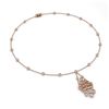 Image 2 : 5 ctw Diamond Designer Necklace 18K Rose Gold