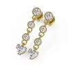 Image 1 : 2 ctw Heart Diamond Designer Earrings 18K Yellow Gold