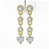Image 2 : 2 ctw Heart Diamond Designer Earrings 18K Yellow Gold