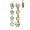 Image 3 : 2 ctw Heart Diamond Designer Earrings 18K Yellow Gold