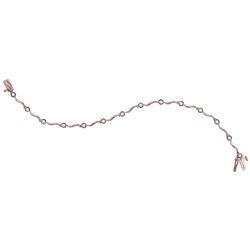 10kt Rose Gold Round Diamond Link Fashion Bracelet 1/4 Cttw