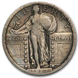 1917 Standing Liberty Quarter Type-II Fine (Partial Date)