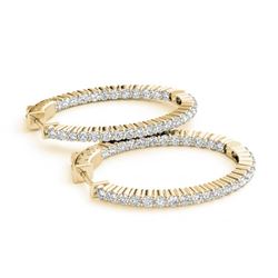 5.5 ctw Diamond VS/SI 22 MM Hoop Earrings 14k Yellow Gold