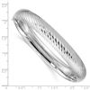 Image 2 : 14k White Gold 7/16 Textured Bangle - 7.5 in.