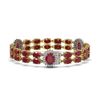 Image 2 : 20.99 ctw Ruby & Diamond Bracelet 14K Yellow Gold