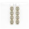 Image 1 : 6.08 ctw Oval Cut Diamond Micro Pave Earrings 18K Yellow Gold