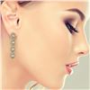 Image 3 : 6.08 ctw Oval Cut Diamond Micro Pave Earrings 18K Yellow Gold