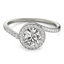 0.75 ctw Certified VS/SI Diamond Bypass Ring 14k White Gold