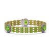Image 1 : 28.33 ctw Peridot & Diamond Bracelet 14K Yellow Gold