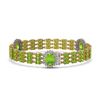 Image 2 : 28.33 ctw Peridot & Diamond Bracelet 14K Yellow Gold