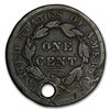 Image 2 : 1839/6 Large Cent Plain Cord Good (Holed)