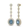 Image 2 : 15.03 ctw Blue Topaz & Diamond Earrings 18K Yellow Gold