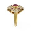 Image 2 : 2.32 ctw Ruby & Diamond Ring 18K Yellow Gold