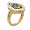 Image 1 : 2.12 ctw Intense Blue Diamond Ring 18K Yellow Gold