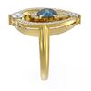 Image 2 : 2.12 ctw Intense Blue Diamond Ring 18K Yellow Gold