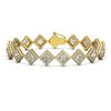 Image 1 : 11.7 ctw Princess Cut Diamond Micro Pave Bracelet 18K Yellow Gold