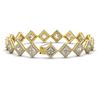 Image 2 : 11.7 ctw Princess Cut Diamond Micro Pave Bracelet 18K Yellow Gold