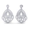 Image 1 : 3 ctw Micro Pave VS/SI Diamond Earrings Designer 18k White Gold