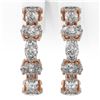 Image 2 : 4.16 ctw Oval Cut Diamond Designer Earrings 18K Rose Gold