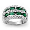 Image 1 : 2.25 ctw Emerald & Diamond Ring 14k White Gold