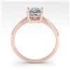 Image 3 : 1 ctw Princess Cut VS/SI Diamond Engagment Ring 18k Rose Gold