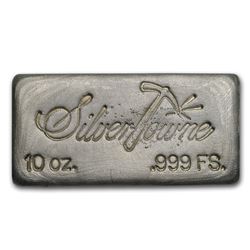 10 oz Silver Hand Poured Bar - SilverTowne