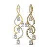 Image 2 : 5.68 ctw Diamond Earrings 18K Yellow Gold