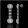 Image 2 : 7.47 ctw Rare Oval Diamond Earrings 18K White Gold