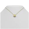 Image 1 : 1.5 ctw Fancy Yellow Diamond Necklace 18K Yellow Gold