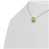 Image 2 : 1.5 ctw Fancy Yellow Diamond Necklace 18K Yellow Gold