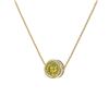 Image 3 : 1.5 ctw Fancy Yellow Diamond Necklace 18K Yellow Gold