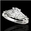 Image 1 : 1.1 ctw Certified Diamond Solitaire Ring 10k White Gold