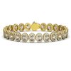 Image 1 : 18.8 ctw Oval Cut Diamond Micro Pave Bracelet 18K Yellow Gold