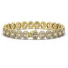 Image 2 : 18.8 ctw Oval Cut Diamond Micro Pave Bracelet 18K Yellow Gold