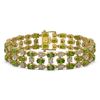 Image 1 : 23.12 ctw Tourmaline & Diamond Bracelet 10K Yellow Gold