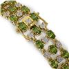 Image 3 : 23.12 ctw Tourmaline & Diamond Bracelet 10K Yellow Gold