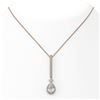 Image 1 : 1.6 ctw Pear Cut Diamond Designer Necklace 18K Rose Gold