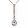Image 2 : 1.6 ctw Pear Cut Diamond Designer Necklace 18K Rose Gold
